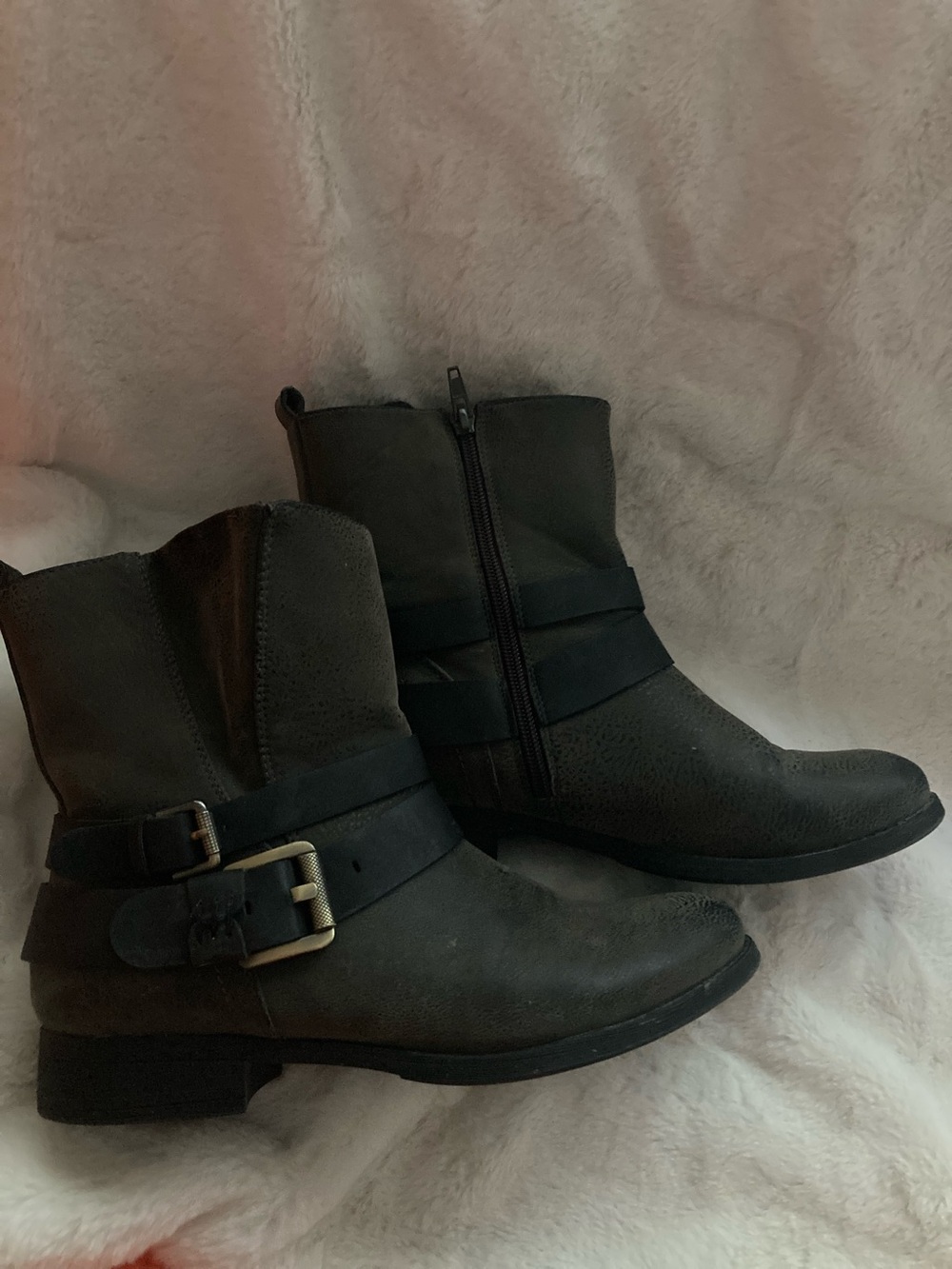 Women’s Casual Ankle Boots with Buckle Strap